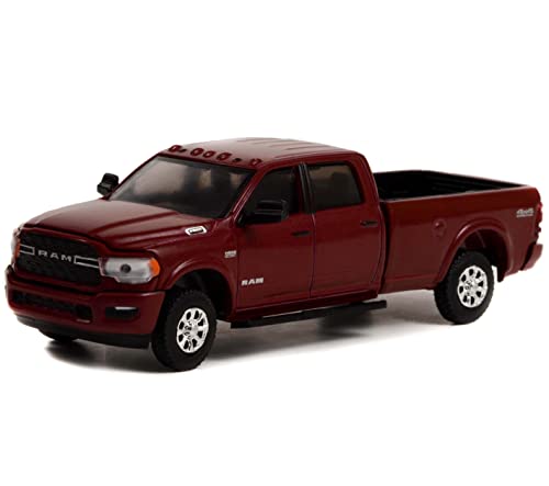 Toy Cars 2021 RAM 2500 Pickup Truck Dark Red Metallic RAM 10 Year Anniversary Anniversary Collection Series 14 1/64 Diecast Model Car by Greenlight 28100 E