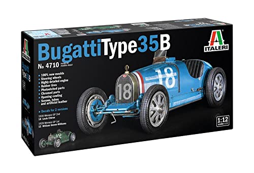 Italeri IT4710 4710 Bugatti Type 35B, 1/12 Scale, Plastic Kit, Modeling