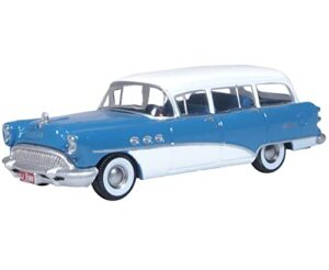 century estate wagon ranier blue and arctic white 1/87 (ho) scale diecast model car by oxford diecast 87bce54001