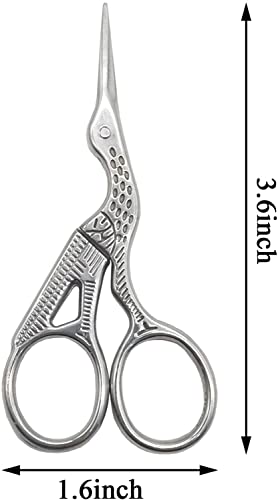 YOOHUA 6PCS Stork Scissors, Crane Design Sewing Scissors Stainless Steel Tip Dressmaker Shears DIY Tools for Embroidery, Craft, Needle Work, Art Work