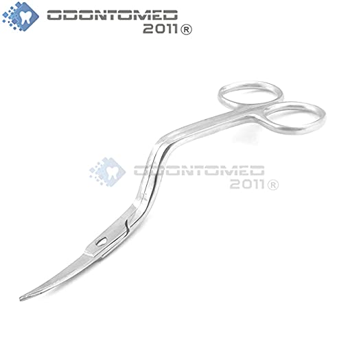 OdontoMed2011 6 Inch Double-Curved Machine Embroidery Scissors Double Curved Pro Bent Handle Scissor from ODM