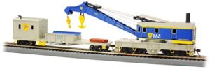 bachmann trains – 250-ton steam crane & boom tender -delaware & hudson – ho scale