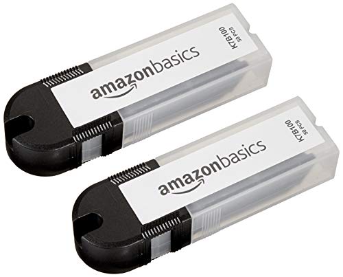 Amazon Basics 18mm (7-Point), Carbon Steel Snap Off Blades, 100/box