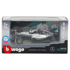 Bburago Mercedes-Benz W07 H F1#6 Nico Rosberg 2016 1/43 Diecast Model Car 38026