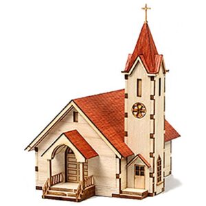 desktop wooden model kit western church ll / yg630