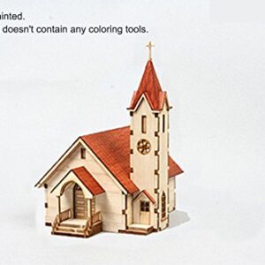 Desktop Wooden Model Kit Western Church ll / YG630