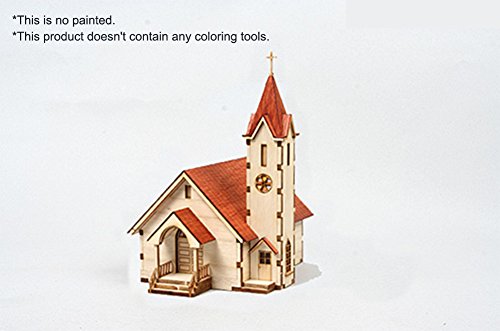 Desktop Wooden Model Kit Western Church ll / YG630