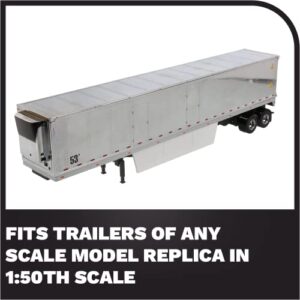 53' Reefer Refrigerated Van Trailer Chrome Transport Series 1/50 Diecast Model by Diecast Masters 91022