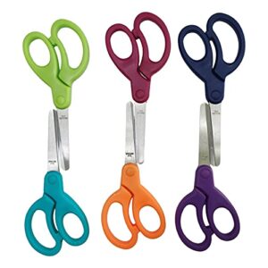 Classic Blunt Tip Small Scissors, Stainless Steel,Comfort Grip handles,Sturdy Sharp Scissors for Office、Home 、School and Kindergarten,Pack of 6,RightLeft Handed (5.91inch), 5.91