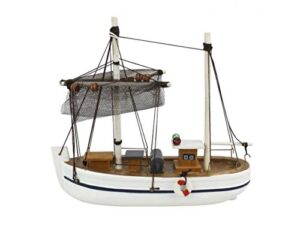 hampton nautical 6″ wooden model ship fishing impossible boat