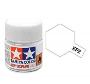 tamiya usa tam81702 acrylic mini x-f2 flat white 1/3 oz