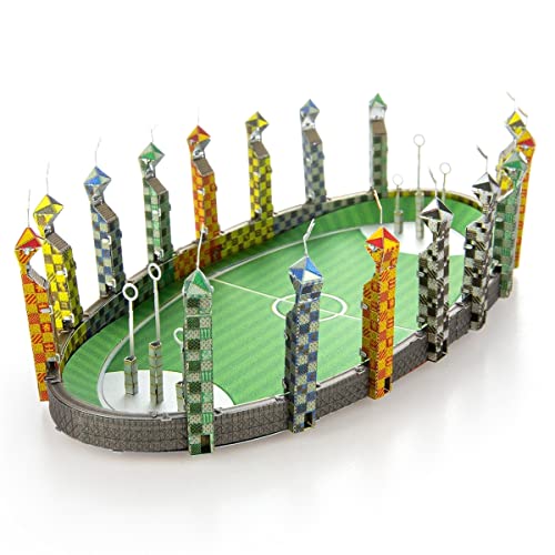 Fascinations Metal Earth Harry Potter Quidditch Pitch 3D Metal Model Kit Bundle with Tweezers