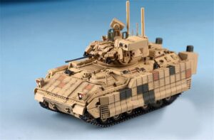 us m2a3 buskiii bradley infantry fighting vehicle sand livery 1/72 abs tank pre-built model