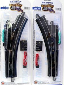 ho scale – bachmann steel alloy ez track left & right switches for model railroad trains