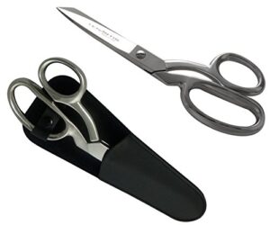 8 inch fabric, dressmaking, sewing scissors with black scabbard – tenartis 363 made in italy