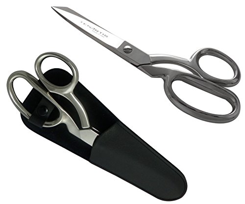 8 Inch Fabric, Dressmaking, Sewing Scissors with Black Scabbard - Tenartis 363 Made in Italy