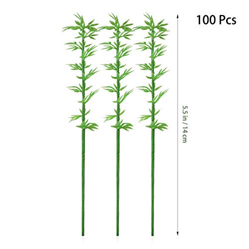 NUOLUX 100pcs Model Bamboo Trees 1:75 12cm Plastic Bamboo Trees Model Train Scenery Landscape Scale