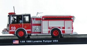 Luverne Pumper Fire Truck Diecast 1:64 Model (Amercom GB-17)