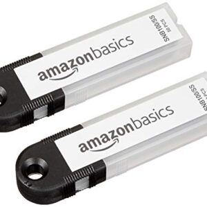 Amazon Basics 9mm (13-Point), Stainless Steel Snap Off Blades, 100/box