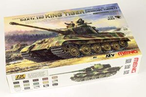 meng 1/35 scale german heavy tank sd.kfz.182 king tiger (henschel turret) – plastic model building kit # ts-031