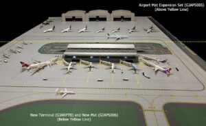 gemini jets airside / landside airport mat set 1:400 and 1:200 scale gjaps006 2 mats