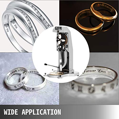 VEVOR Inside Ring Engraver Double Sided Dial Ring Engraver Stamper 1.5mm-2.0mm Character Letter Block Ring Engraver Machine for Rings Inner Engraving