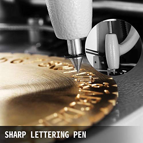 VEVOR Inside Ring Engraver Double Sided Dial Ring Engraver Stamper 1.5mm-2.0mm Character Letter Block Ring Engraver Machine for Rings Inner Engraving