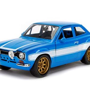 Jada Toys 1:24 Fast & Furious - Brian's Ford Escort RS2000 Mk1, Blue With White Stripes