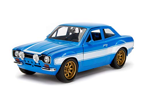 Jada Toys 1:24 Fast & Furious - Brian's Ford Escort RS2000 Mk1, Blue With White Stripes