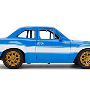 Jada Toys 1:24 Fast & Furious - Brian's Ford Escort RS2000 Mk1, Blue With White Stripes