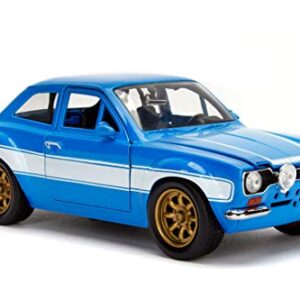 Jada Toys 1:24 Fast & Furious - Brian's Ford Escort RS2000 Mk1, Blue With White Stripes