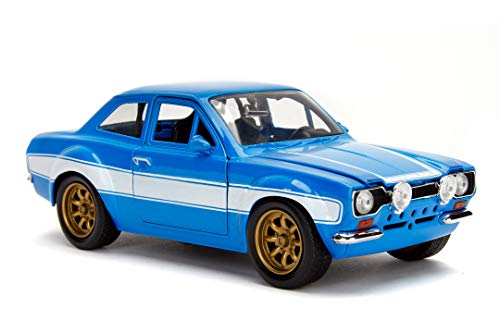 Jada Toys 1:24 Fast & Furious - Brian's Ford Escort RS2000 Mk1, Blue With White Stripes