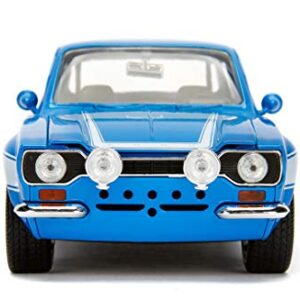 Jada Toys 1:24 Fast & Furious - Brian's Ford Escort RS2000 Mk1, Blue With White Stripes