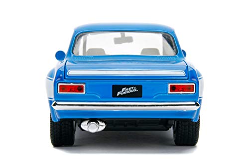 Jada Toys 1:24 Fast & Furious - Brian's Ford Escort RS2000 Mk1, Blue With White Stripes