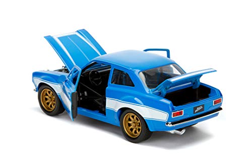 Jada Toys 1:24 Fast & Furious - Brian's Ford Escort RS2000 Mk1, Blue With White Stripes