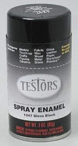 testor corp. gloss black enamel paint 3oz spray can