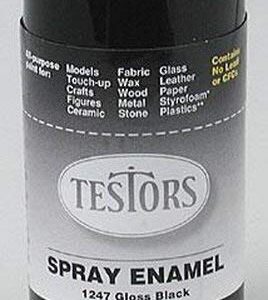 Testor Corp. Gloss Black Enamel Paint 3oz Spray Can