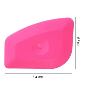 9PCS Vinyl Label Scraping Tool Soft Blue Squeegee Auto Stickers Decals Screen Printing Sign Making Craft Flat Scraper (Hard Pink)