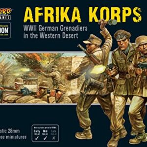 Bolt Action Afrika Korps German Grenadiers Western Desert 1:56 WWII Military Wargaming Plastic Model Kit