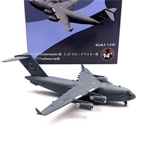 Lllunimon 1/200 USAF C-17 Plane Model Globemaster III Tactical Military Transport Aircraft Diecast Metal Plane Models for Display Collection,2#