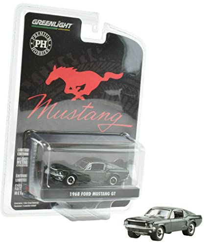 Greenlight x Premium Hobbies Highland Green 1968 Ford Mustang GT 1:64 Scale Diecast Car 51414