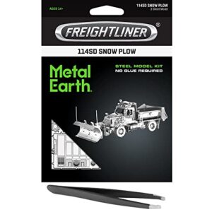 fascinations metal earth freightliner snow plow 3d metal model kit bundle with tweezers
