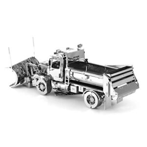 Fascinations Metal Earth Freightliner Snow Plow 3D Metal Model Kit Bundle with Tweezers