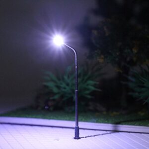 LQS06 10pcs Model Railway Train Lamp Post Street Lights Bright White Lamps N Scale LEDs New