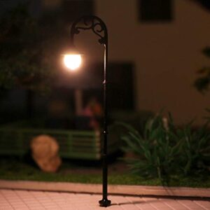 LYM56 10pcs Model Railway 1:87 Street Lights HO Scale 63mm or 2.48inch Single Head Lamps LEDs