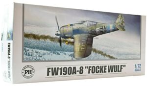 premium hobbies fw190a-8 “focke wulf” 1:72 plastic model airplane kit 134v