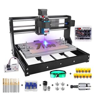 2 in 1 7000mw cnc 3018 pro engraver machine,grbl control 3 axis diy router kit plastic acrylic pcb pvc wood carving milling engraving machine with offline controller+10pcs router bit
