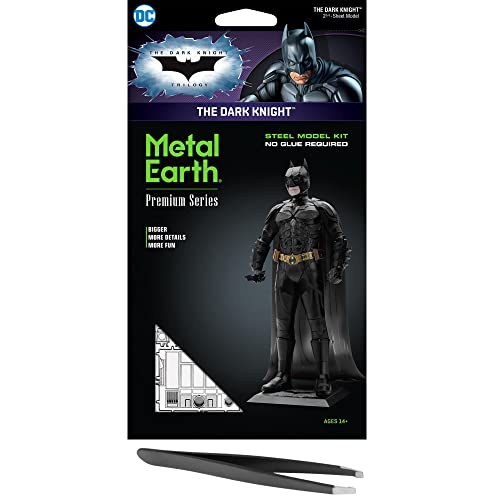 Metal Earth Premium Series Batman The Dark Knight 3D Metal Model Kit Fascinations Bundle with Tweezers