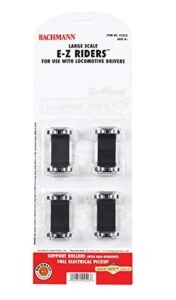 bachmann industries large “g” scale e-z riders with ball-bearing rollers (4 per pack)
