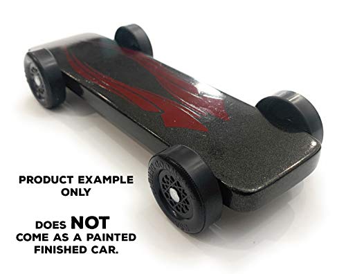 Maximum Velocity Pinewood Car Kit | Includes BSA Speed Wheels, Speed Axles, Graphite & Tungsten Weight | Wing Car Derby Car Kit